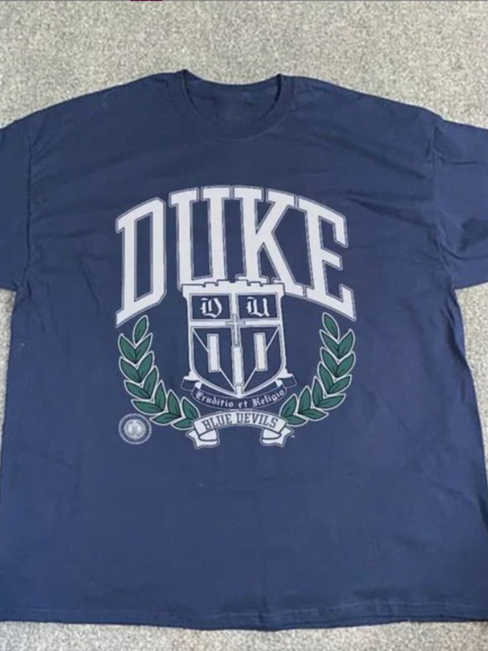 Retro NCAA Duke Blue Devils T Shirt, Vintage Duke University 90s Navy Shirt tee